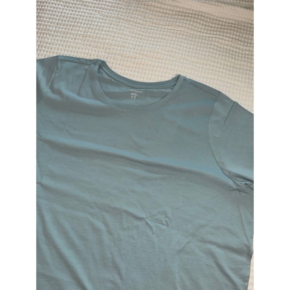 Eileen Fisher Round Neck Tee Women 3X Seafoam Blue Green